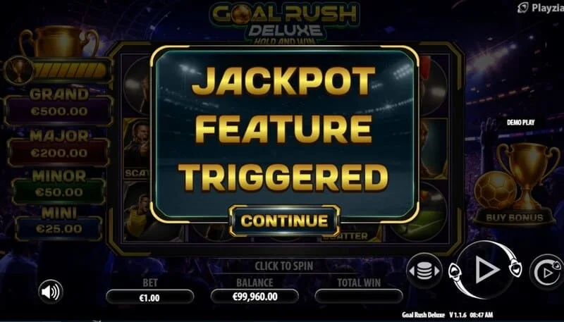 Goal Rush Deluxe - pokretanje Jackpot Hold and Win sa bonus loptama