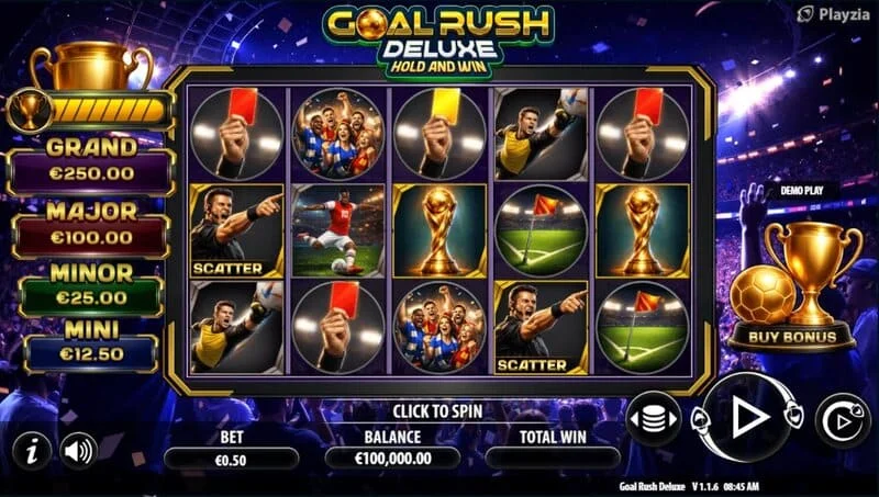 Goal Rush Deluxe - ekran igre u Free Spins režimu